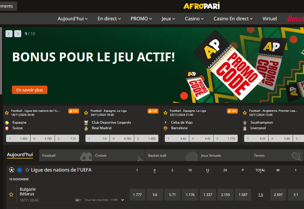 Comment obtenir le bonus de bienvenue AfroPari jusqu'à 1 000 000 XOF en 2026